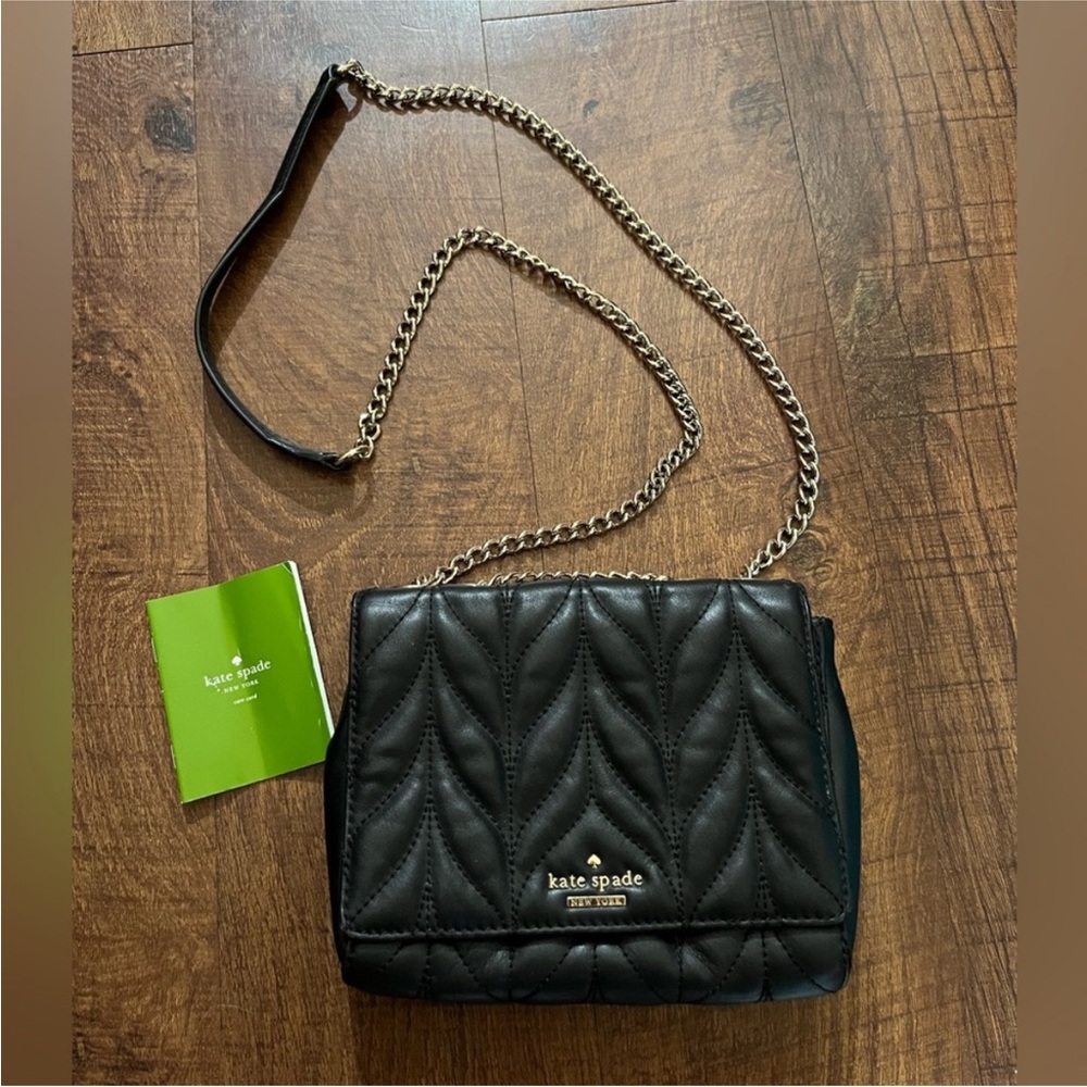 Kate Spade Black Quilted Chain Shoulder Bag - Picture 2 of 12